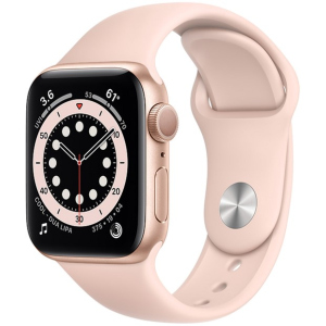 Смарт-часы Apple Watch Series 6 GPS 40mm Gold Aluminium Case with Pink Sand Sport Band (MG123UL/A) ТОП в Чернівцях