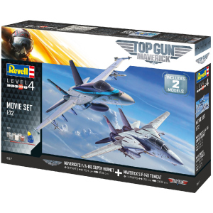 Збірна модель Revell Винищувачі F-14 та F/A-18E з фільму Top Gun. Масштаб 1:72 (RVL-05677) (4009803056777) краща модель в Чернівцях