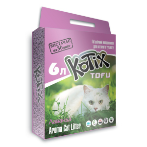 Наповнювач для котячого туалету Kotix Тофу Lavender Соєвий комкуючий 2.55 кг (6 л) (6972345440053) ТОП в Чернівцях