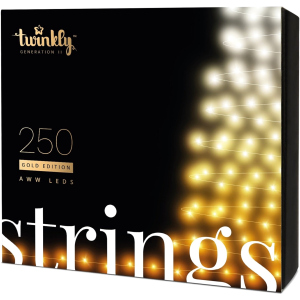 Світлодіодна Smart LED гірлянда Twinkly Strings AWW 250, BT+WiFi, Gen II, IP44, чорний кабель (TWS250GOP-BEU) в Чернівцях