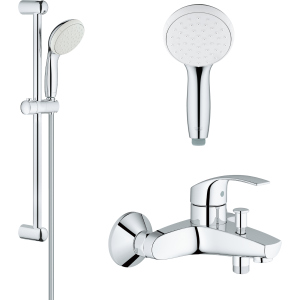 Змішувач для ванни GROHE Eurosmart 33300002 з душовим гарнітуром New Tempesta 27853001 в Чернівцях