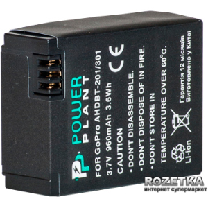 Aккумулятор PowerPlant для GoPro HERO 3, AHDBT-201, 301 (DV00DV1357) краща модель в Чернівцях