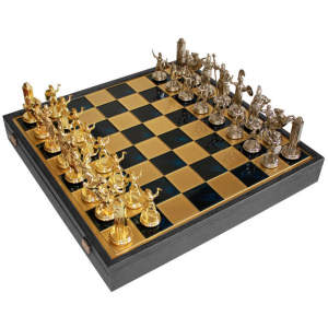 Шахматы Manopoulos Греческая мифология в деревянном футляре 54х54 см Синие (SK19BLU) рейтинг