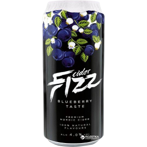 Упаковка сидру Fizz Blueberry 4% 0.5 л x 24 банки (4740098079309) краща модель в Чернівцях