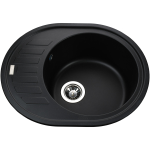 Кухонна мийка GLOBUS LUX Arno 620х500 чорний (000020962) краща модель в Чернівцях