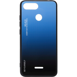 Панель BeCover Gradient Glass для Xiaomi Redmi 6/6A Blue-Black ТОП в Чернівцях