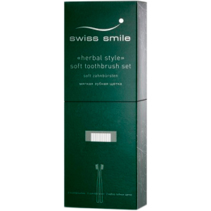 Зубні щітки супер-м'які Swiss Smile Herbal Bliss Трав'яна насолода чорного та зеленого кольору 2 шт (900-905) (7640131979078/7640131976046) в Чернівцях