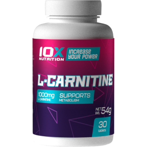 Жироспалювач 10X Nutrition L-Carnitine 30 таблеток (525272730764) в Чернівцях