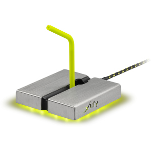 Держатель для кабеля Xtrfy B1 with 4 USB2.0 Grey-Yellow (XG-B1-LED) лучшая модель в Черновцах