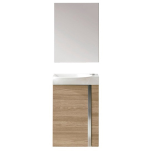 Комплект мебели ROYO Elegance 45 Pack с тумбой и умывальником 45 см + зеркало 45х60 см Sandy Walnut 122913 лучшая модель в Черновцах